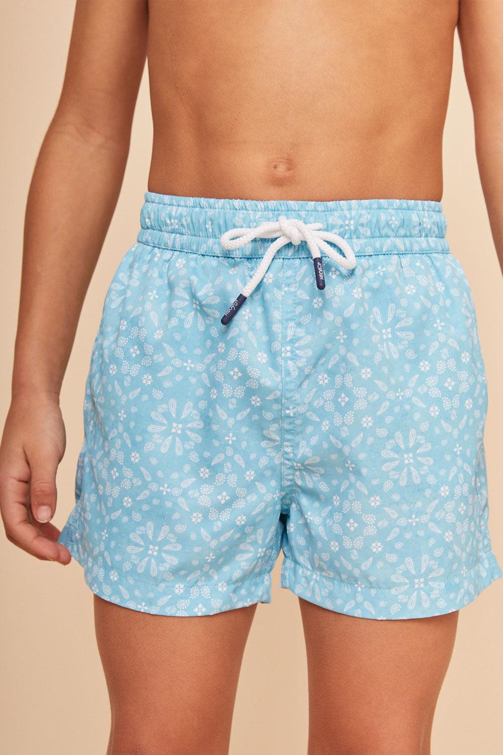 Load image into Gallery viewer, Boys Swimshorts Bandana Sky Blue
