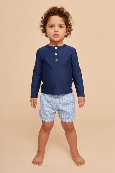 Boys Swimshorts Sky Blue Geo