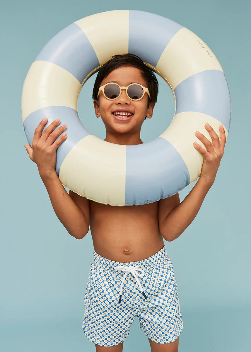 Load image into Gallery viewer, Boy Swim Short Floral Yellow
