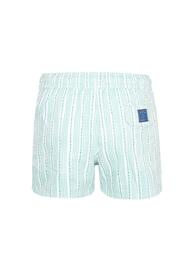 Boy Swim Short Stripe Green