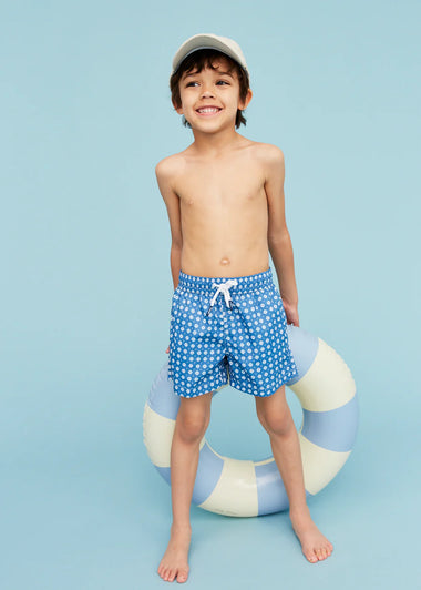 Boy Swim Short Geo Blue