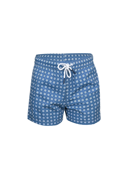 Boy Swim Short Geo Blue
