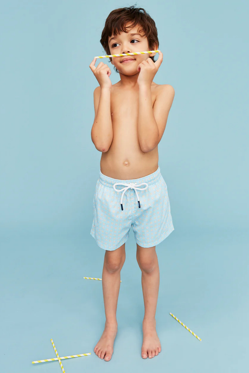 Boy Swim Short Geo Turquoise