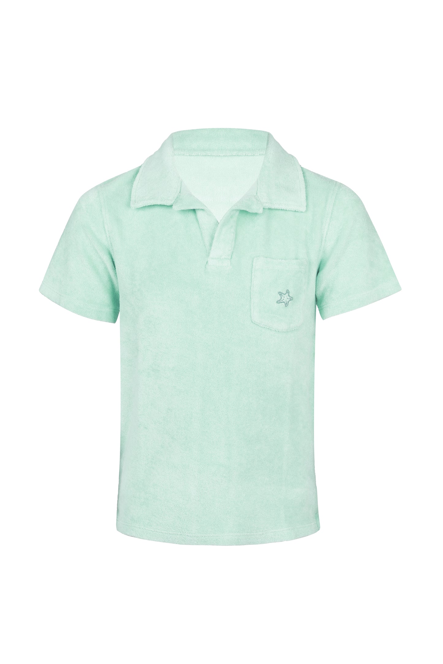 Load image into Gallery viewer, Terry Cotton Polo Shirt Lagoon
