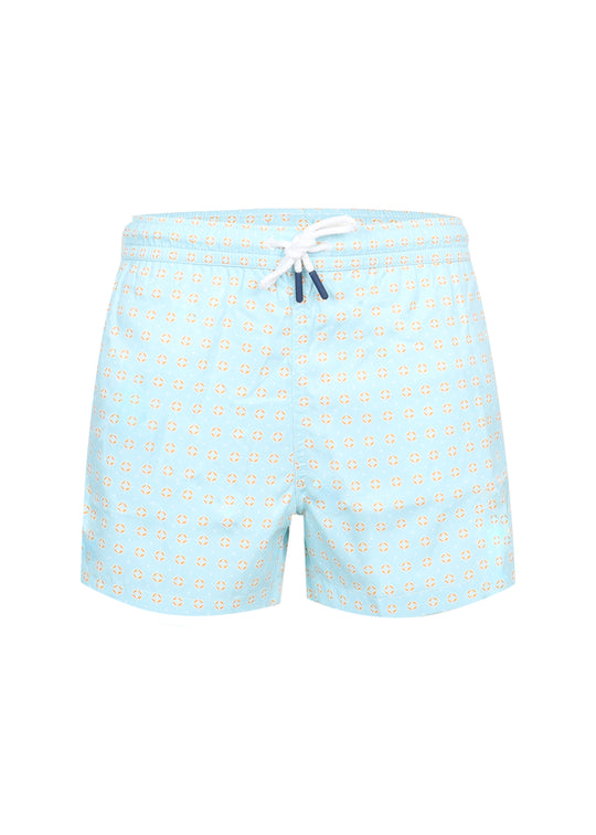 Boy Swim Short Geo Turquoise