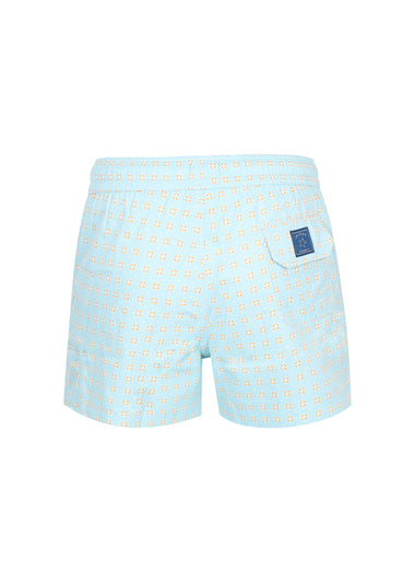 Boy Swim Short Geo Turquoise