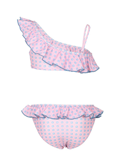 Girl Swimsuit Bikini Geo Pink