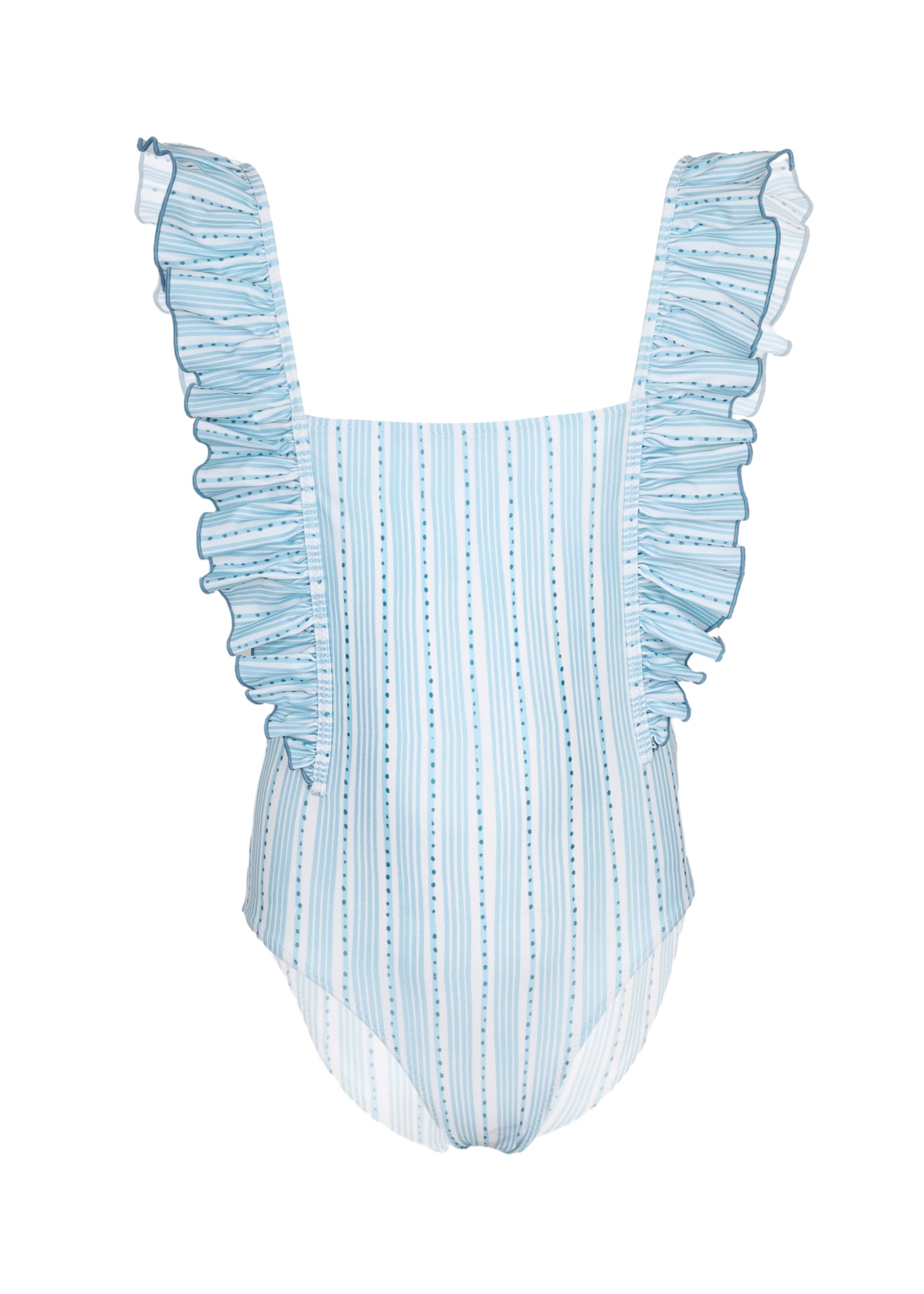 Load image into Gallery viewer, Girl Swimsuit Stripes Blue

