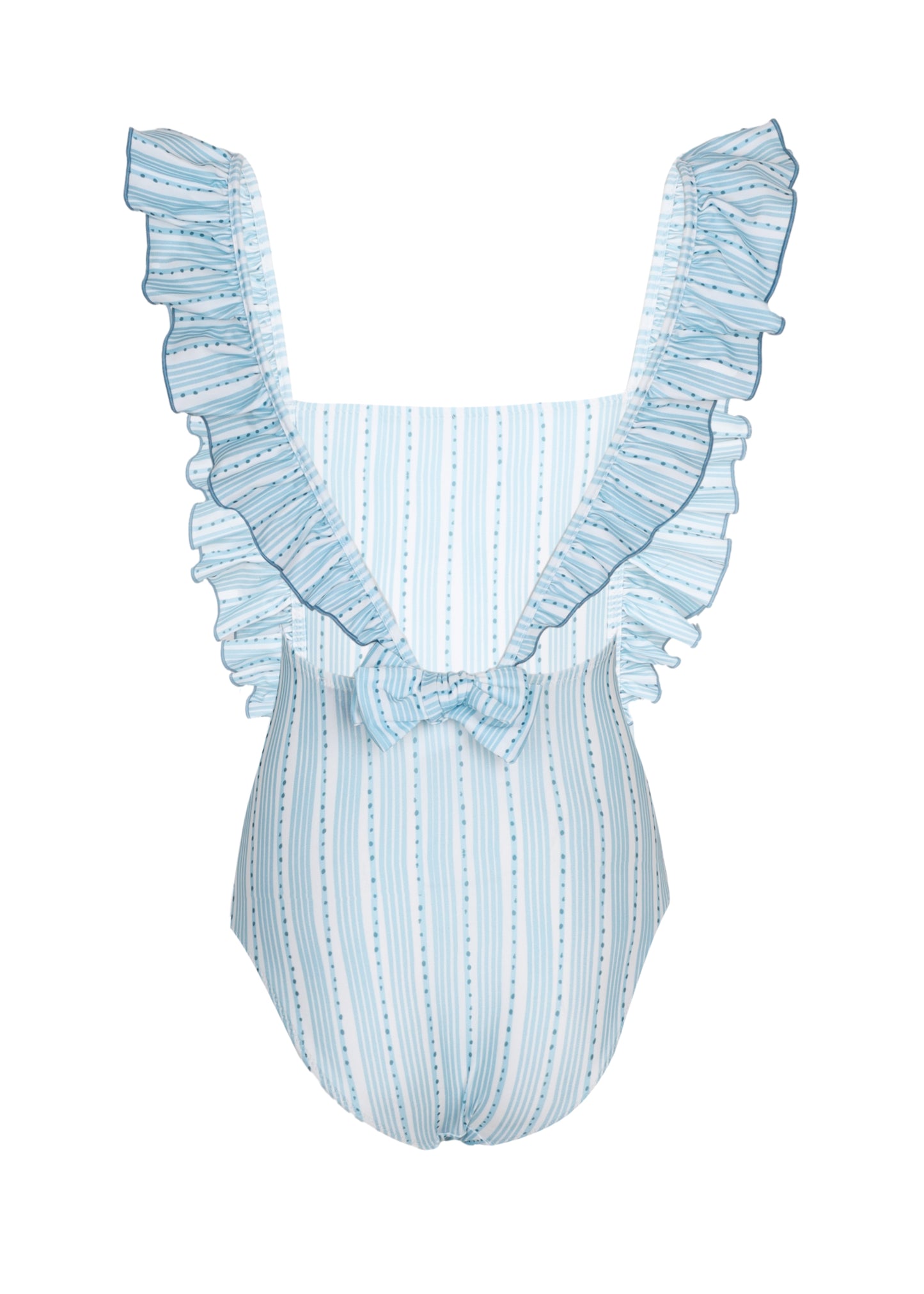 Load image into Gallery viewer, Girl Swimsuit Stripes Blue

