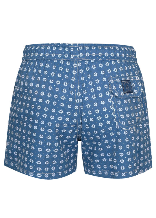 Load image into Gallery viewer, Men Swim Short Geo Blue
