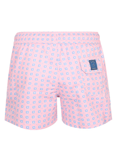 Men Swim Short Geo Pink