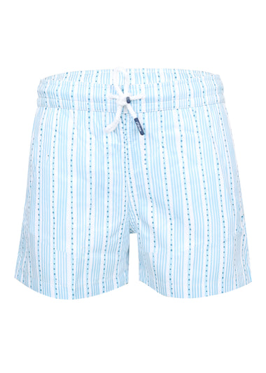 Men Swim Short Stripes Blue
