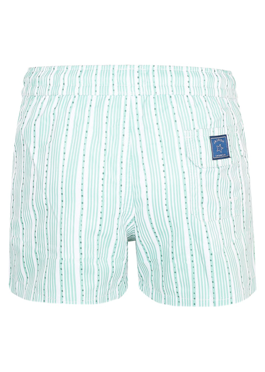 Load image into Gallery viewer, Men Swim Short Stripes Green
