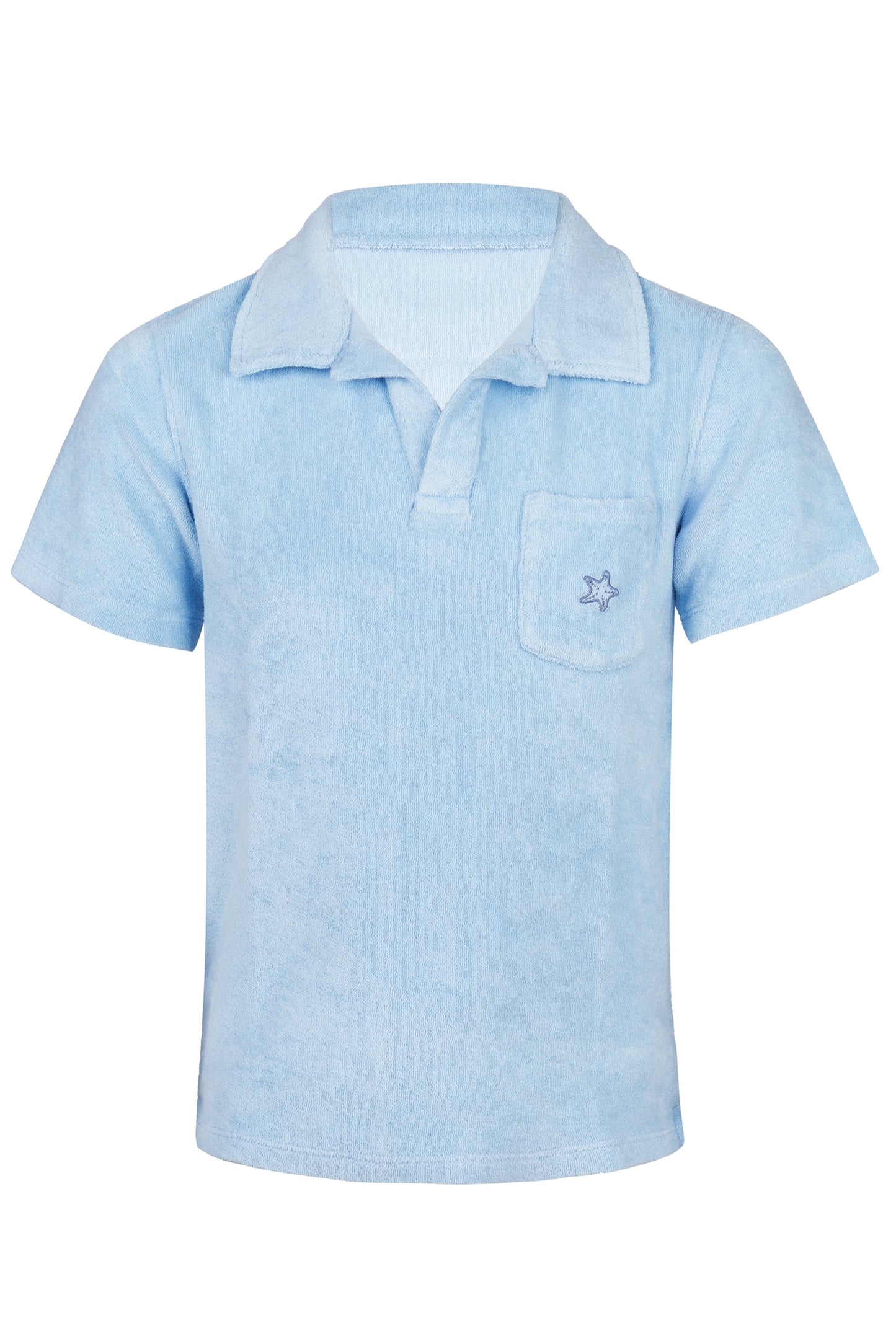 Load image into Gallery viewer, Terry Cotton Polo Shirt Light Blue
