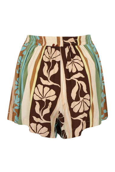 Cacao Mist Print Flora Shorts