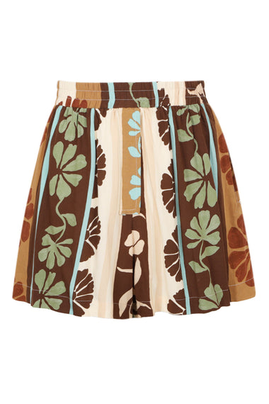 Cacao Mist Print Flora Shorts