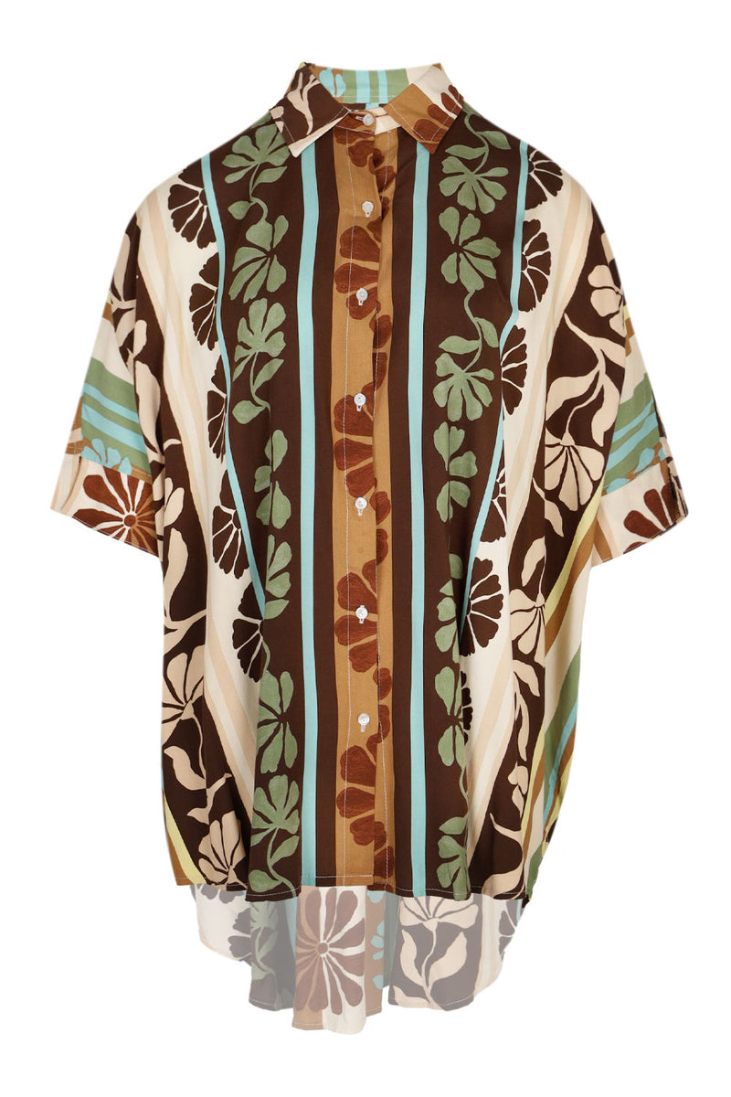 Cacao Mist Print River Shirt