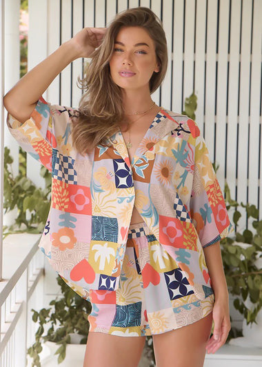 Daisy Days Print Samara Shirt