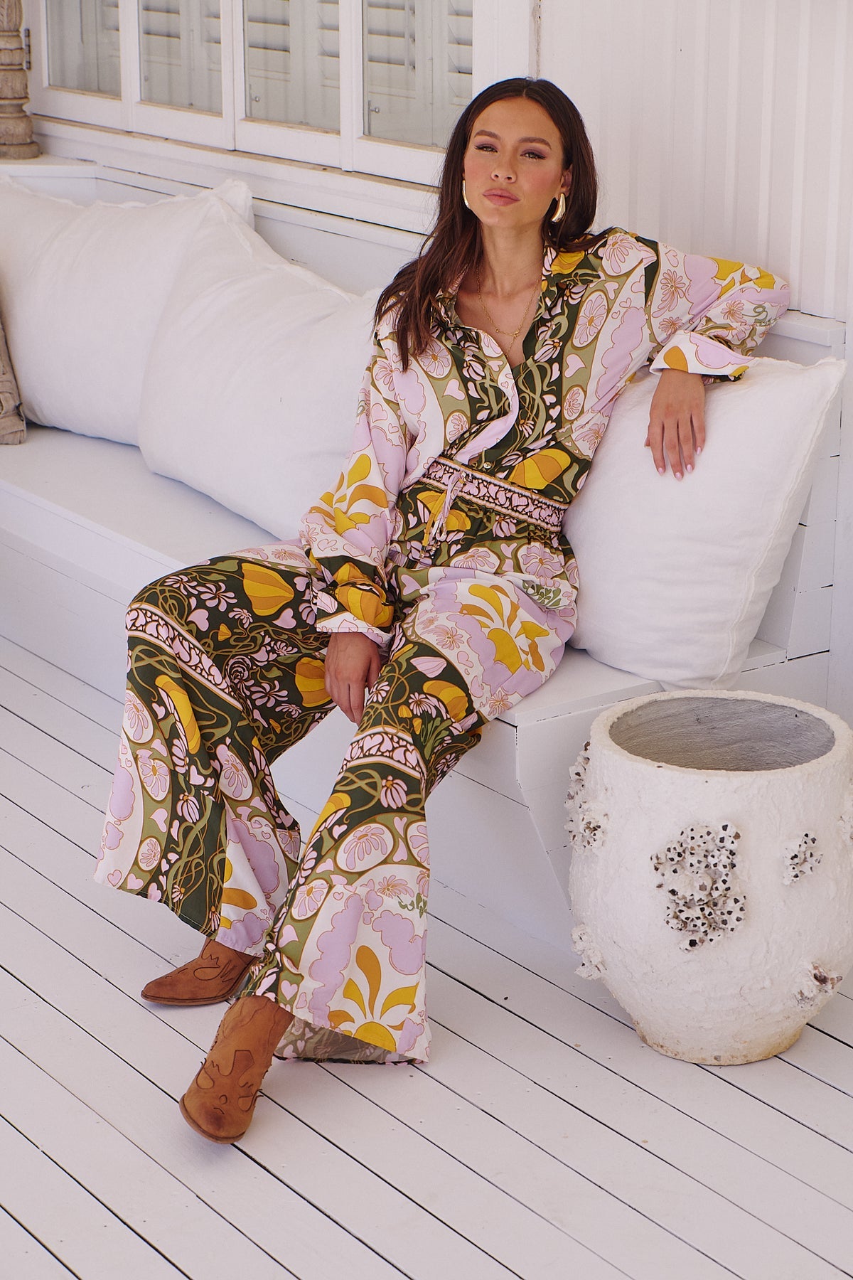 Load image into Gallery viewer, Dekota Print Amber Shirt - Top
