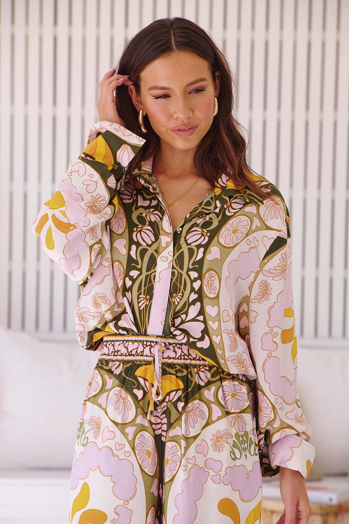 Load image into Gallery viewer, Dekota Print Amber Shirt - Top
