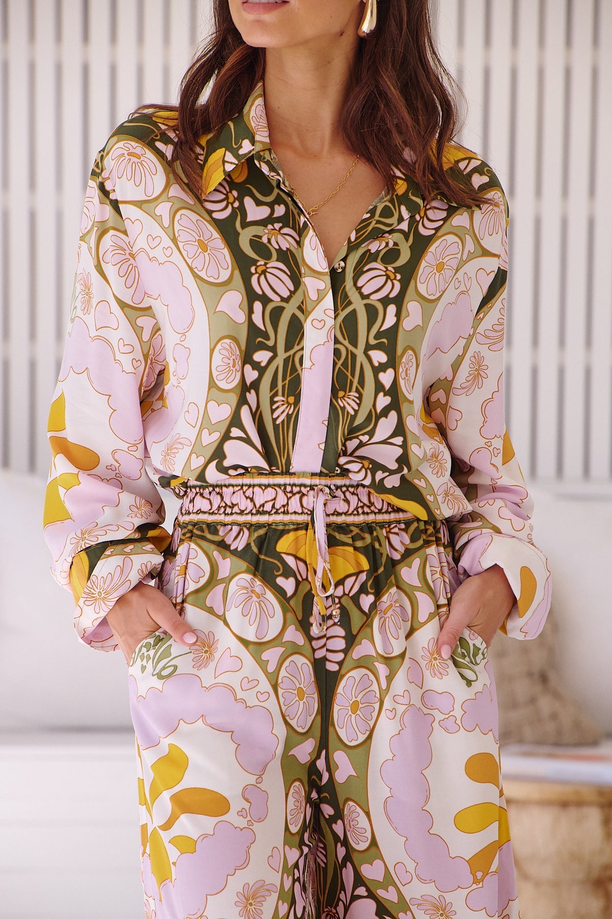 Load image into Gallery viewer, Dekota Print Amber Shirt - Top
