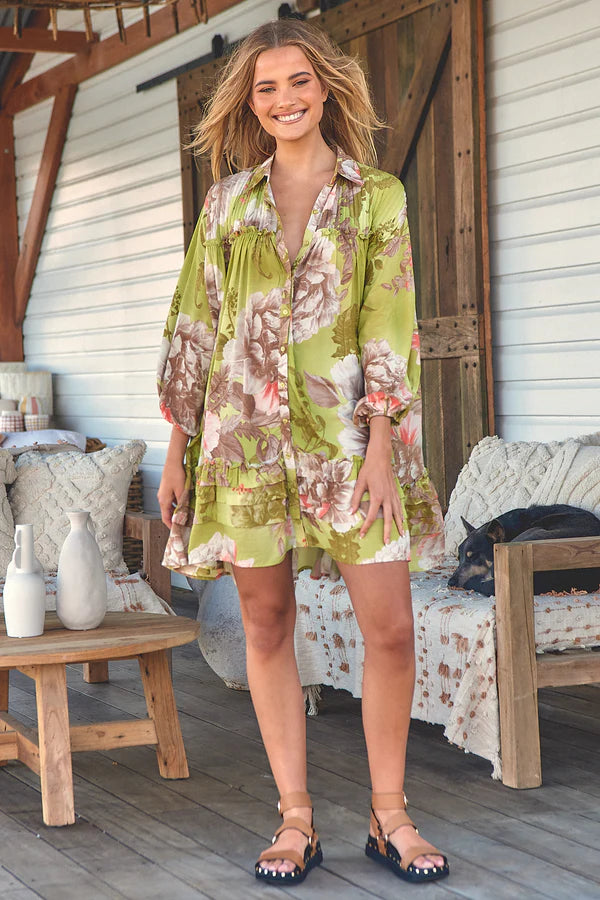 Load image into Gallery viewer, Mistletoe Print Aimee Mini Dress - Dress
