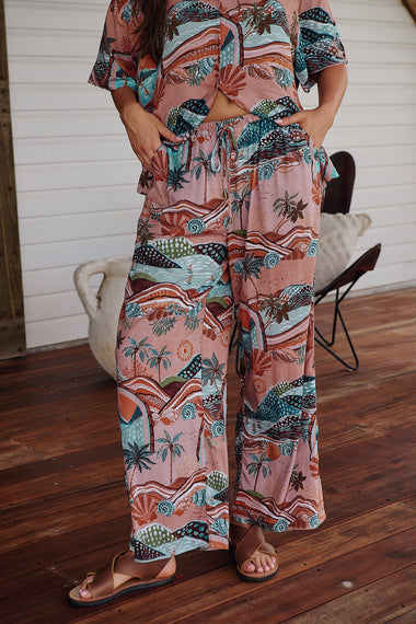 Lakeside Serenity Print Cici Pant - Bottoms