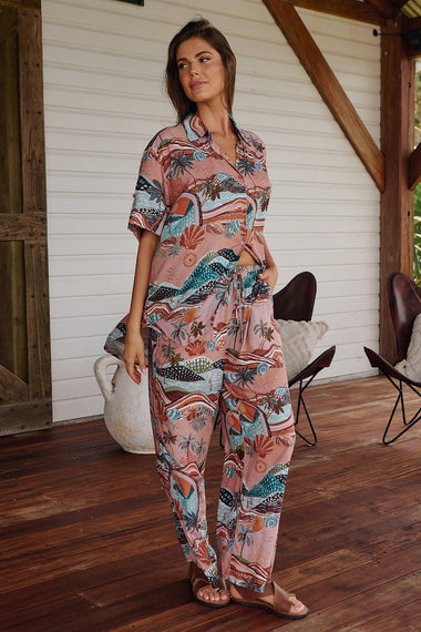 Lakeside Serenity Print Lola Shirt - Top