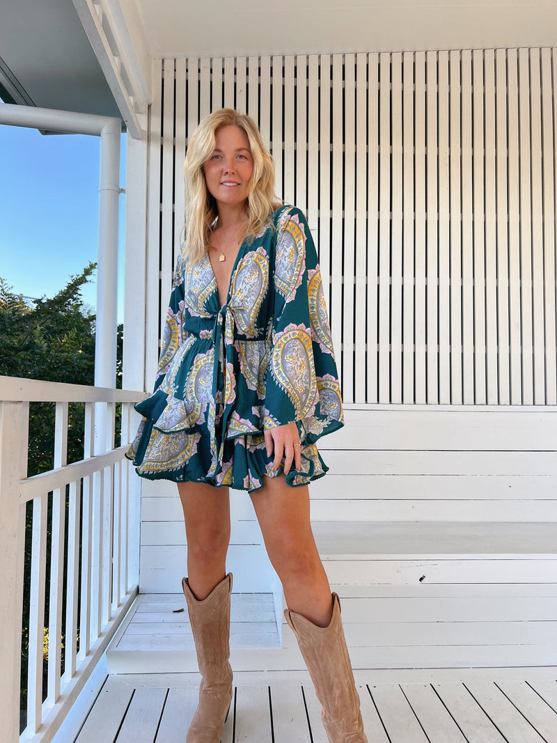 Mahala Print Florin Mini Dress