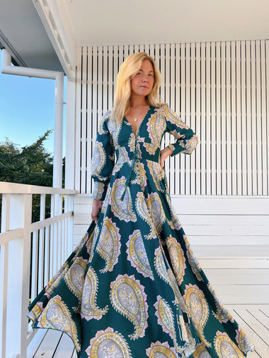 Mahala Print Florin Indie Maxi Dress - Dress