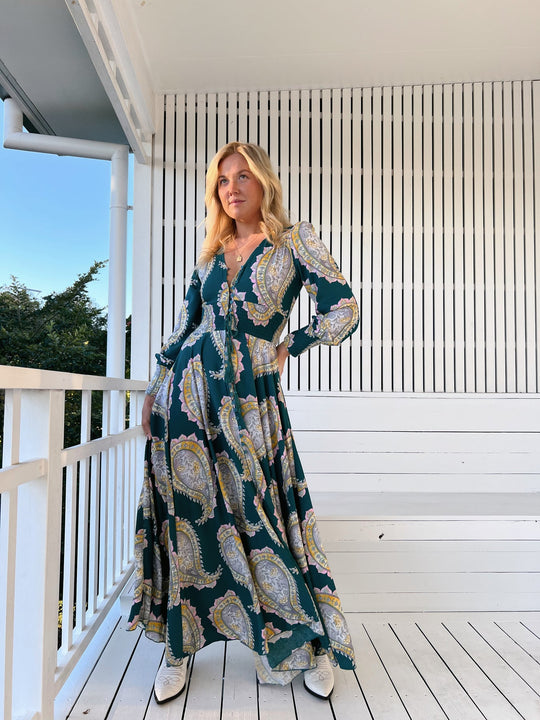 Mahala Print Florin Indie Maxi Dress - Dress