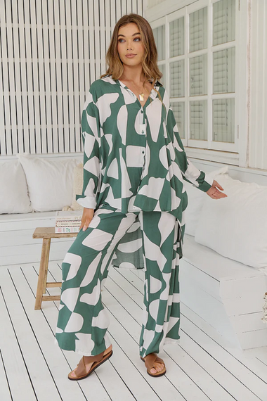 New Jersey Print Jax Pants - Bottoms