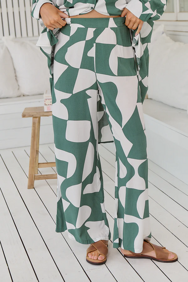 New Jersey Print Jax Pants - Bottoms