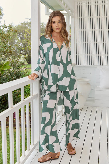 New Jersey Print River Shirt - Top