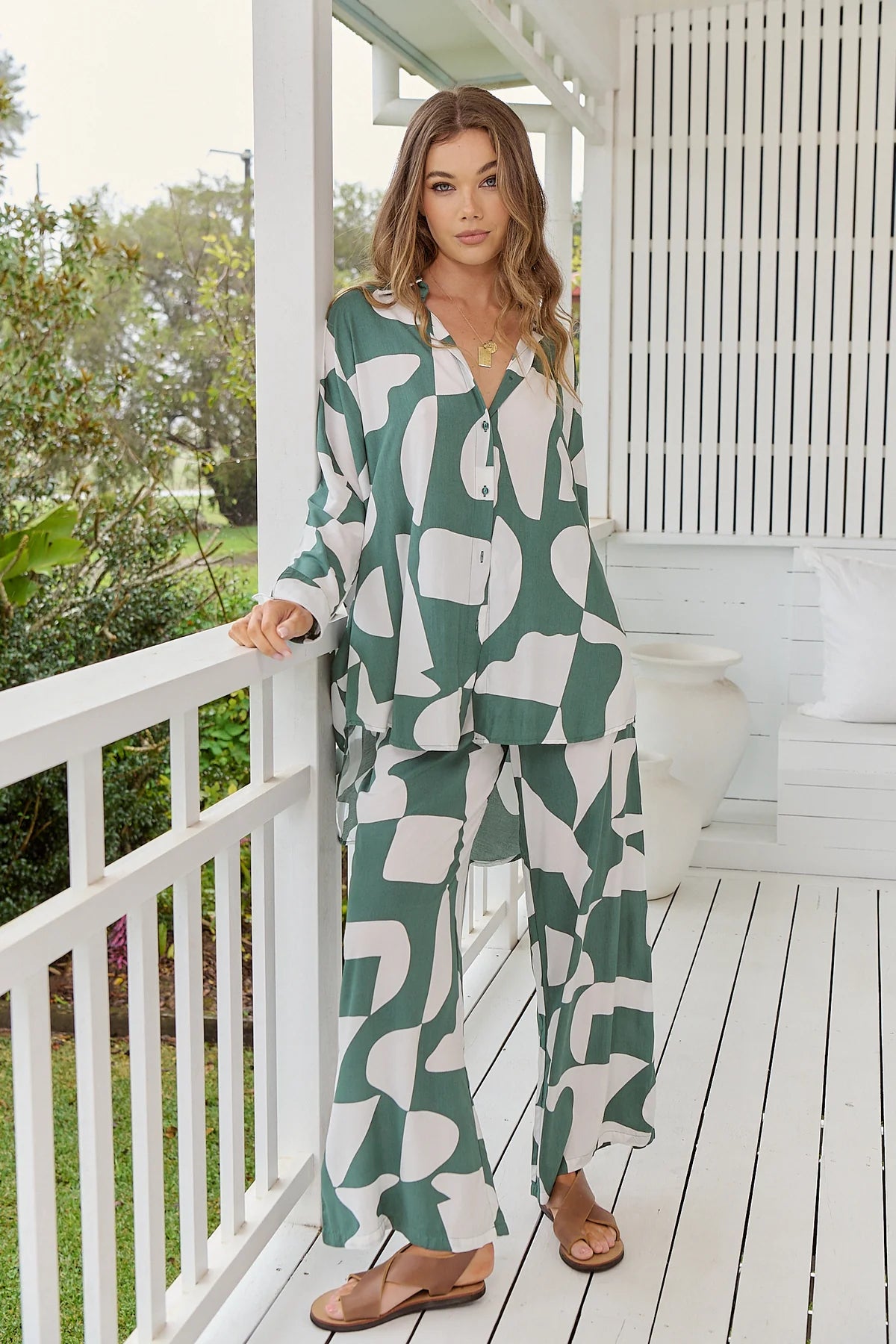 Load image into Gallery viewer, New Jersey Print River Shirt - Top
