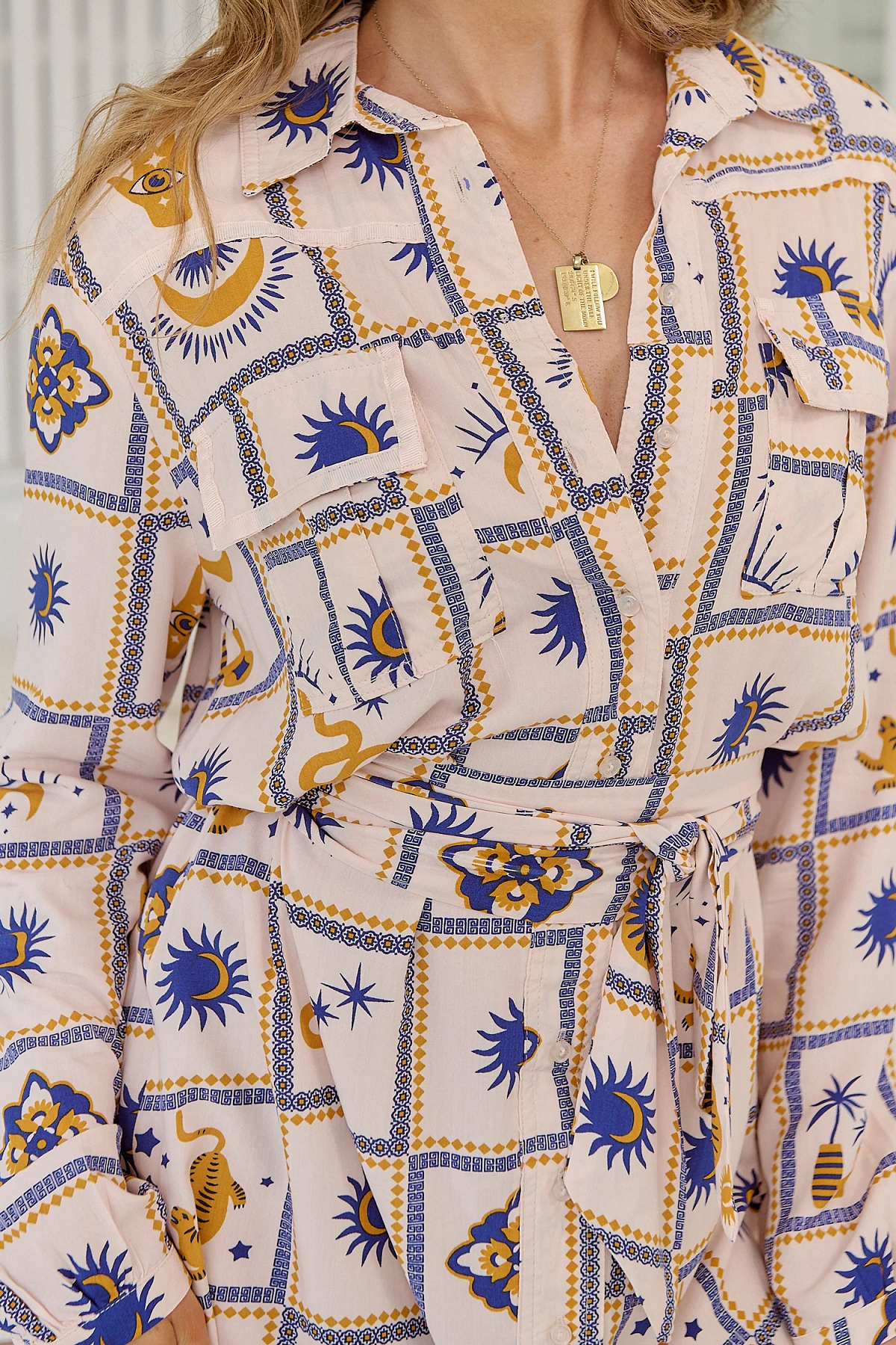 Load image into Gallery viewer, Oracle Print Beverly Shirt Mini Dress - Dress
