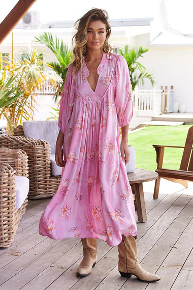 Seashells Print Boheme Midi - Dress