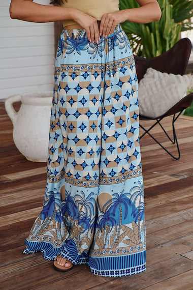 Sapphire Sands Print Bombay Pants - Bottoms