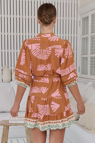 Suga Print Jayde Sleeve Mini Dress - Dress