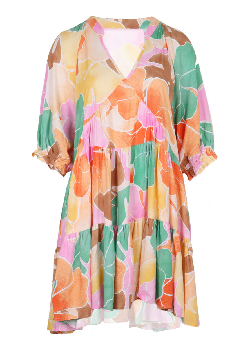 Tallulah Print Petal Mini Dress