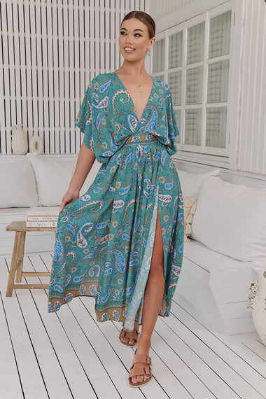 Ventura Print Fields Midi Dress - Dress