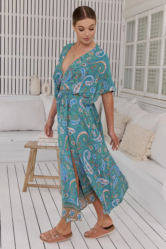 Ventura Print Fields Midi Dress - Dress