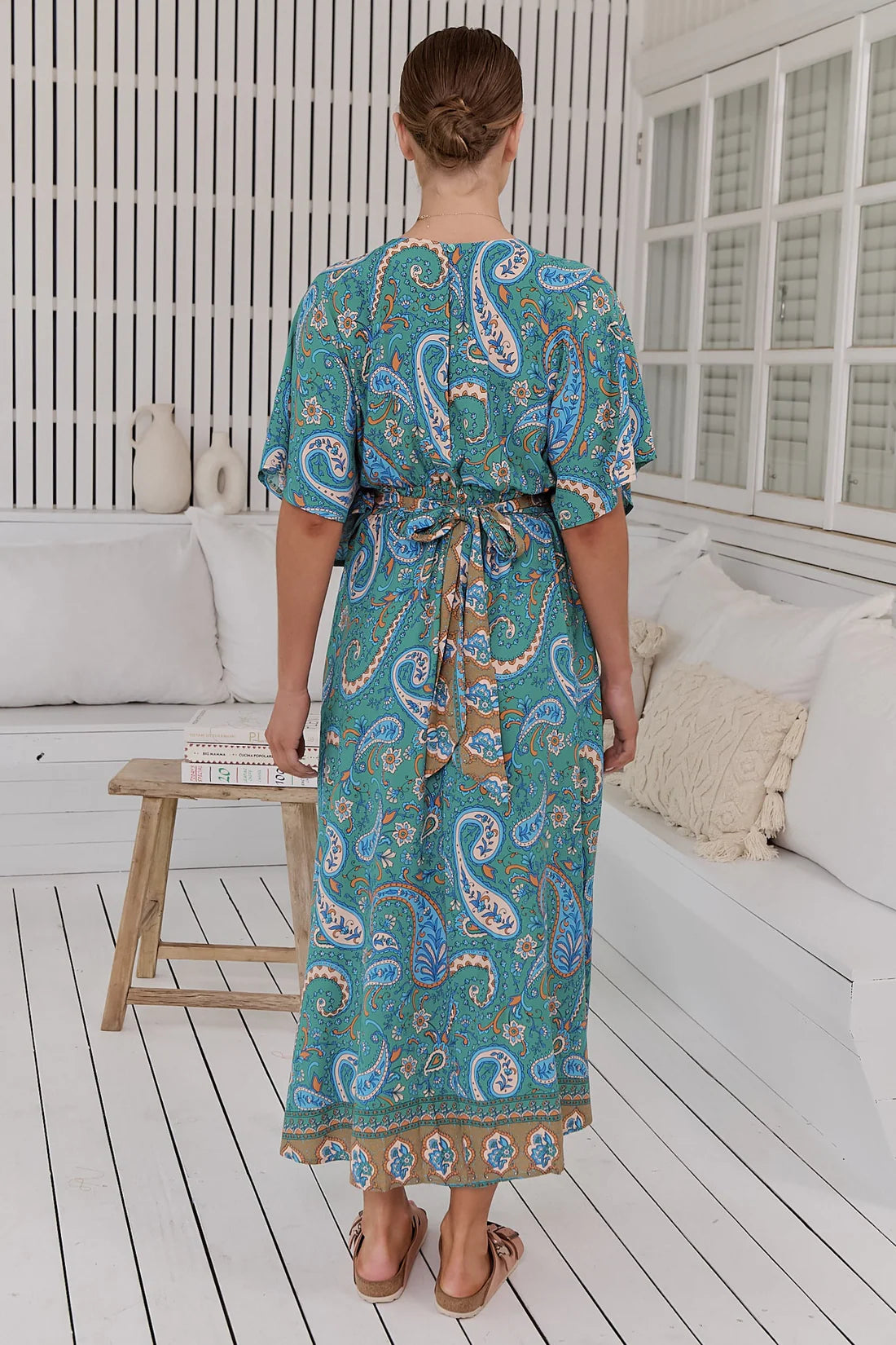 Load image into Gallery viewer, Ventura Print Fields Midi Dress - Dress
