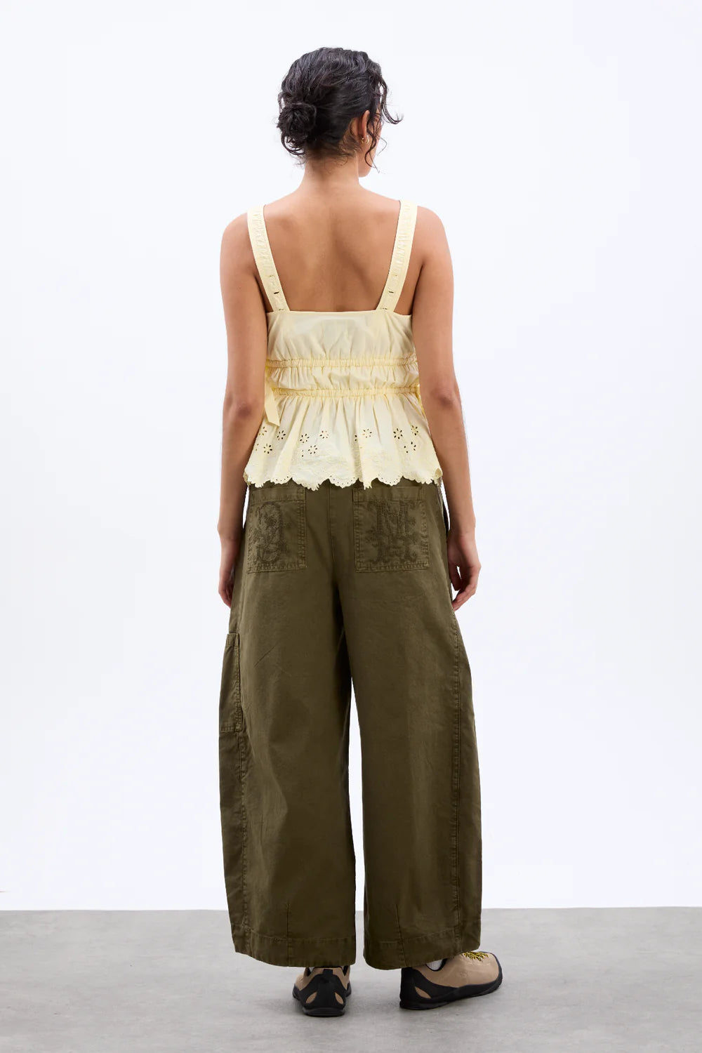 Load image into Gallery viewer, Jade Cami Yellow Broderie
