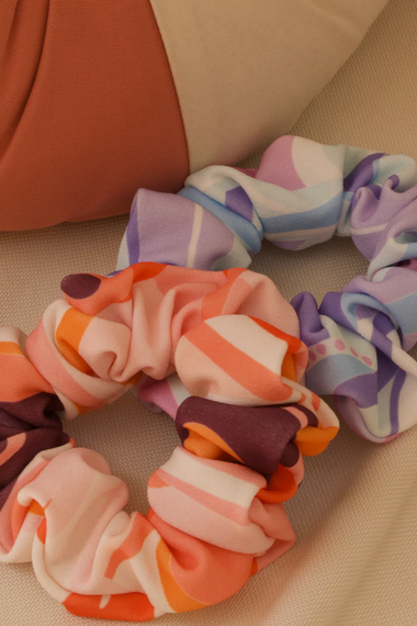 Chunky Scrunchies Blue