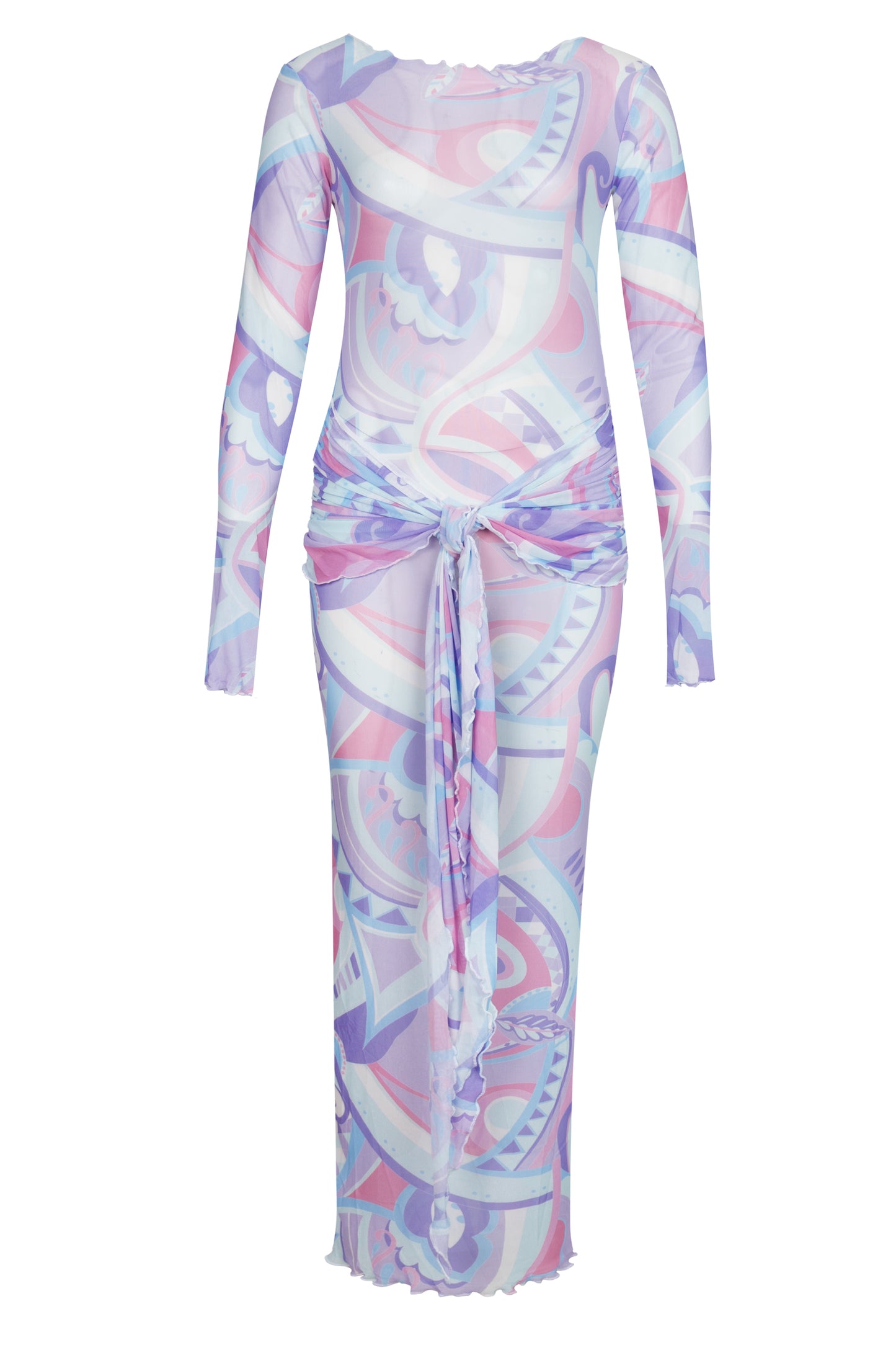 Load image into Gallery viewer, Mesh Tie Dress Blue/Lilac
