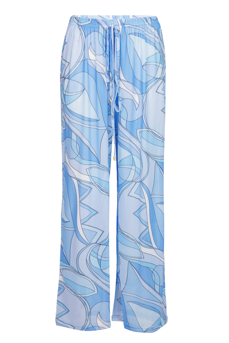 Mesh Toggle Trousers Blue
