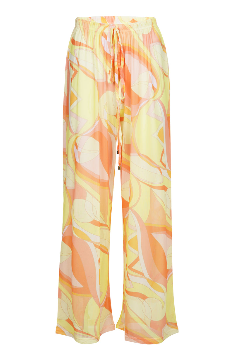 Mesh Toggle Trousers Yellow