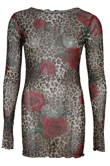 Mini Mesh Dress Leopard