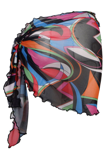 Mini Mesh Sarong Black Multi